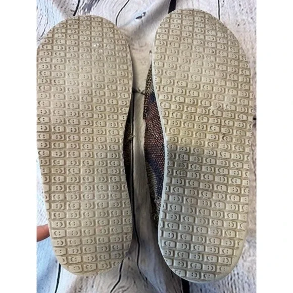 Sanuk Donna Camo Chill Slip On Loafers Faux Fur Lined Earthy Multi Color - Picture 4 of 14